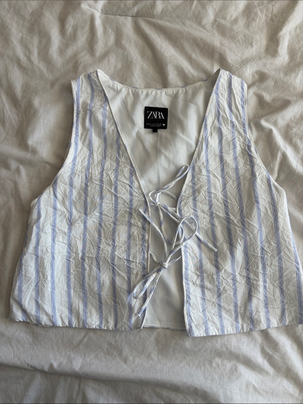 Zara Striped Tie front top